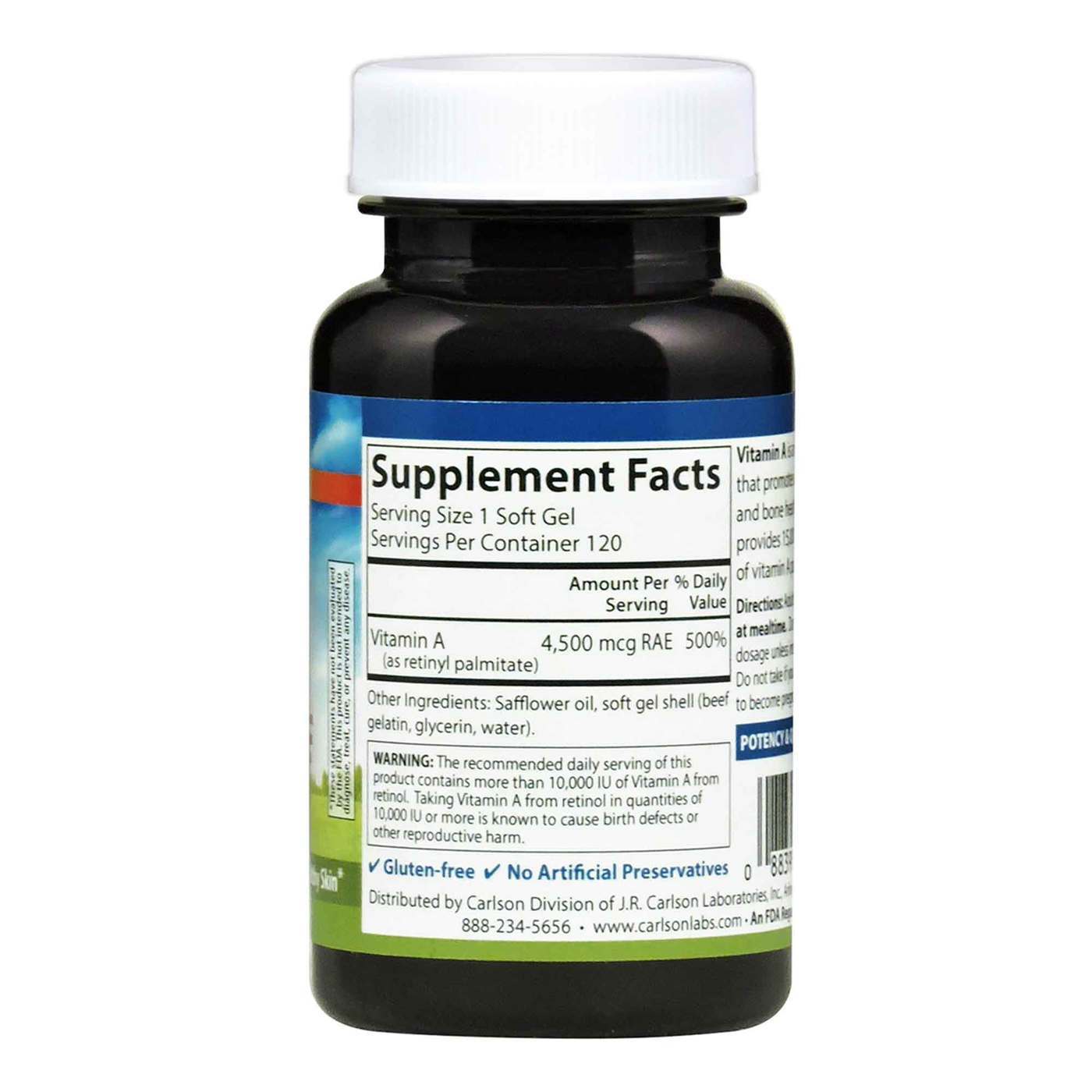 Comprar Carlson Labs, Palmitato de Vitamina A 15,000 IU - 120 Cápsulas em Gel - Imagem 2