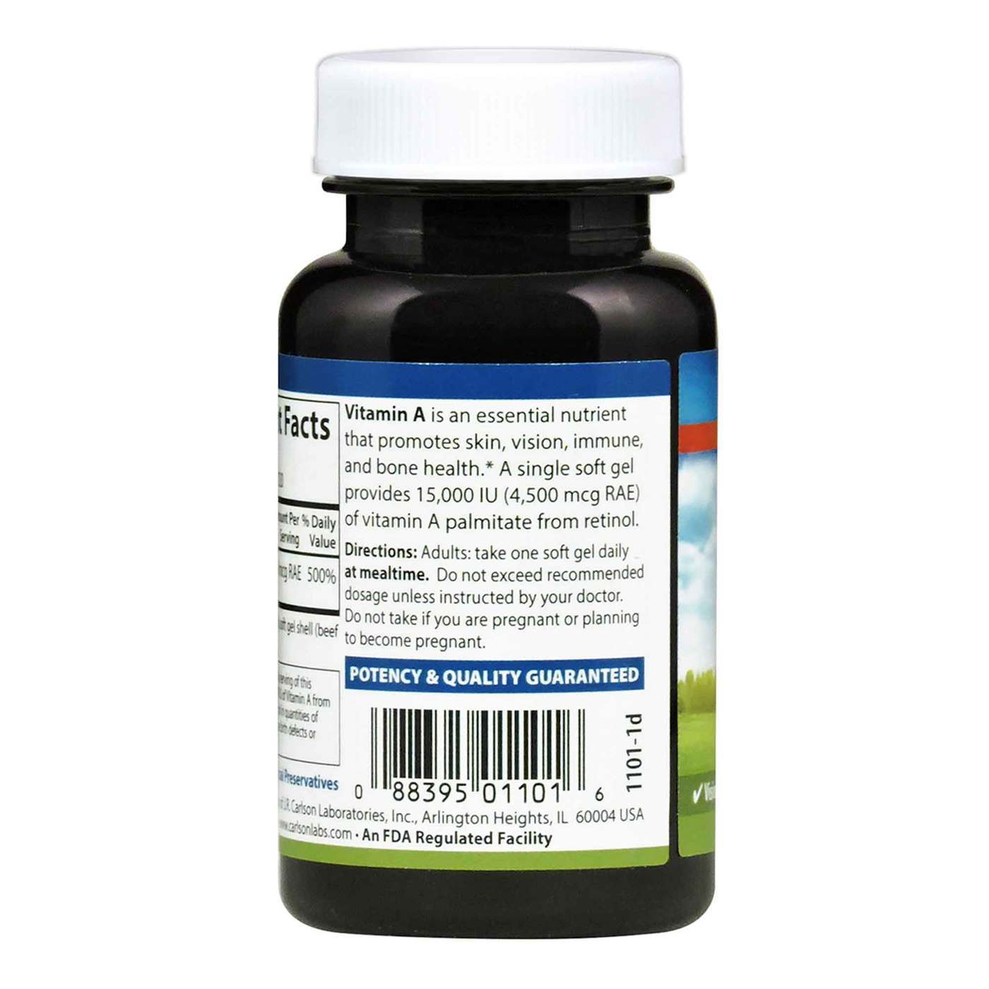 Comprar Carlson Labs, Palmitato de Vitamina A 15,000 IU - 120 Cápsulas em Gel - Imagem 3