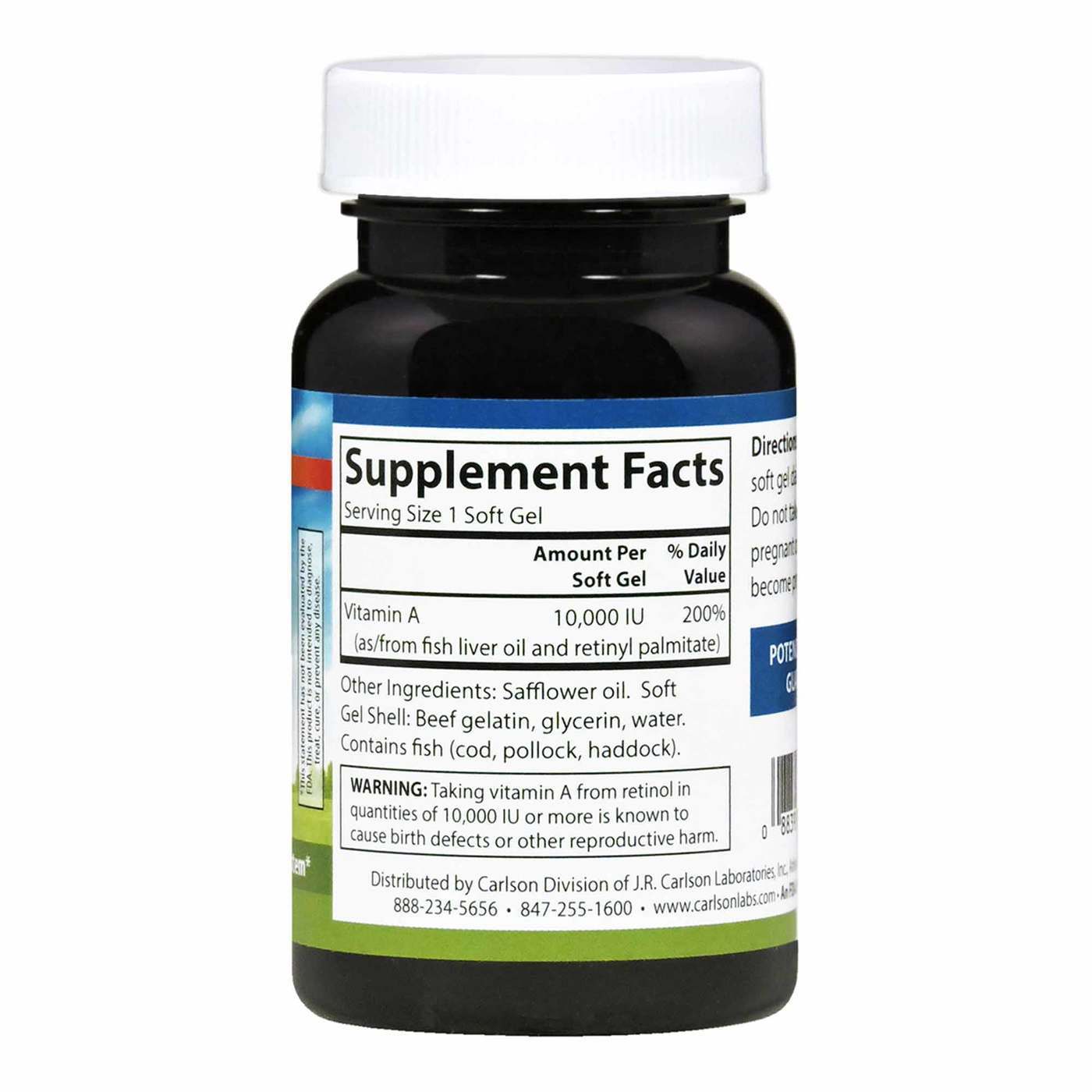 Comprar Carlson Labs, Vitamina A 10,000 IU - 250 Cápsulas em Gel - Imagem 2