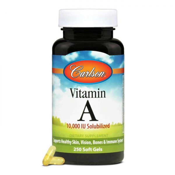 Comprar Carlson Labs, Vitamina A 10,000 IU Solubilizada - 250 Cápsulas em Gel - Imagem 5