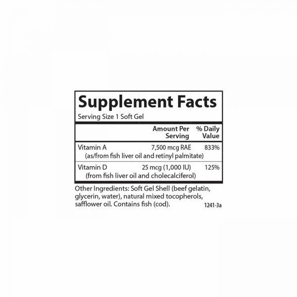 Comprar Carlson Labs, Vitaminas A & D - 25,000 IU & 1,000 IU - 100 Cápsulas em Gel - Imagem 4