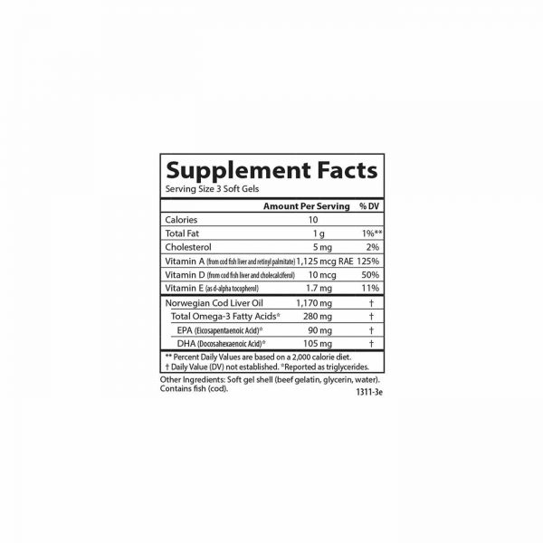 Comprar Carlson Labs, Óleo de Fígado de Bacalhau - 100 Mini Cápsulas em Gel - Imagem 4