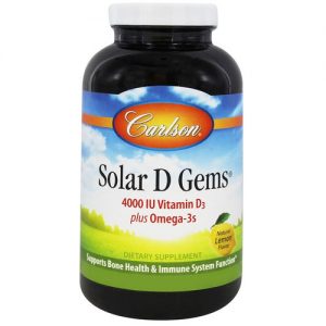 Comprar Carlson Labs, Vitamina D Solar D Gems® 4,000 IU - 360 Cápsulas em Gel