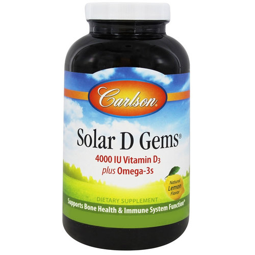 Comprar Carlson Labs, Vitamina D Solar D Gems® 4,000 IU - 360 Cápsulas em Gel