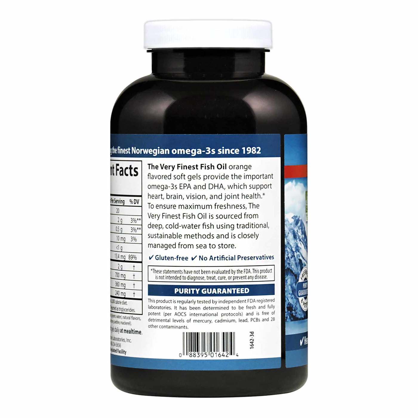 Comprar Carlson Labs The Very Finest Óleo de Peixe, laranja - 1,000 mg - 240 Cápsulas em Gel - Imagem 3