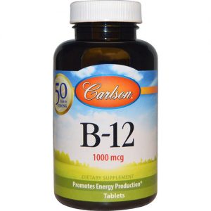 Comprar Carlson Labs, B-12 1,000 mcg - 180 Tabletes