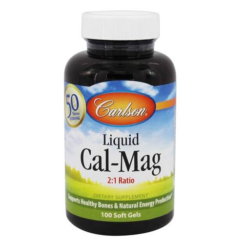 Comprar Carlson Labs, Cal-Mag Líquido - 100 Cápsulas em Gel