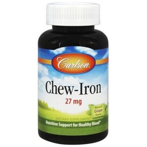 Comprar Carlson Labs, Ferro 27 mg - Sabor de Uva - 60 Comprimidos Mastigáveis