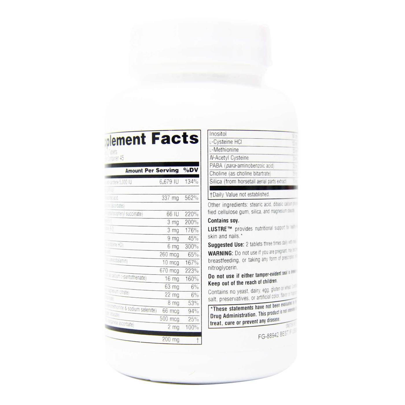 Comprar Source Naturals, Lustre™ Fórmula para Cabelo Unhas Pele - 90 Tabletes - Imagem 3