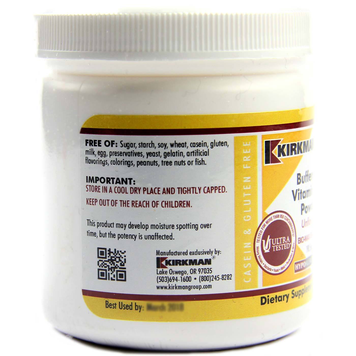 Comprar Kirkman Labs, Vitamina C Tamponada em Pó, Hipoalergênico - 198.5 g - Imagem 3
