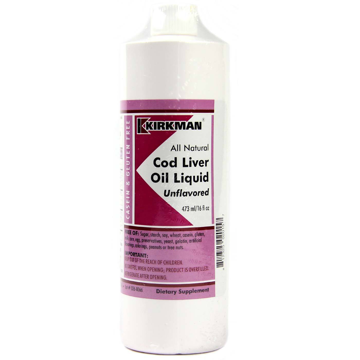Comprar Kirkman Labs Cod Liver Oil, Sem sabor - 16 fl oz