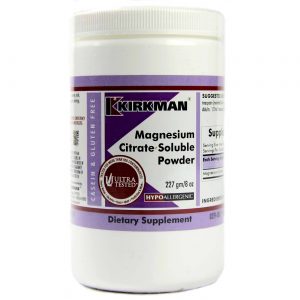 Comprar Kirkman Labs Magnésio Citrate Soluble Powder, Hipoalergênico - 227 gm / 8 oz