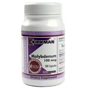 Comprar Kirkman Labs, Molibidênio 100 Mcg, Hipoalergênico - 100 Cápsulas Vegetarianas