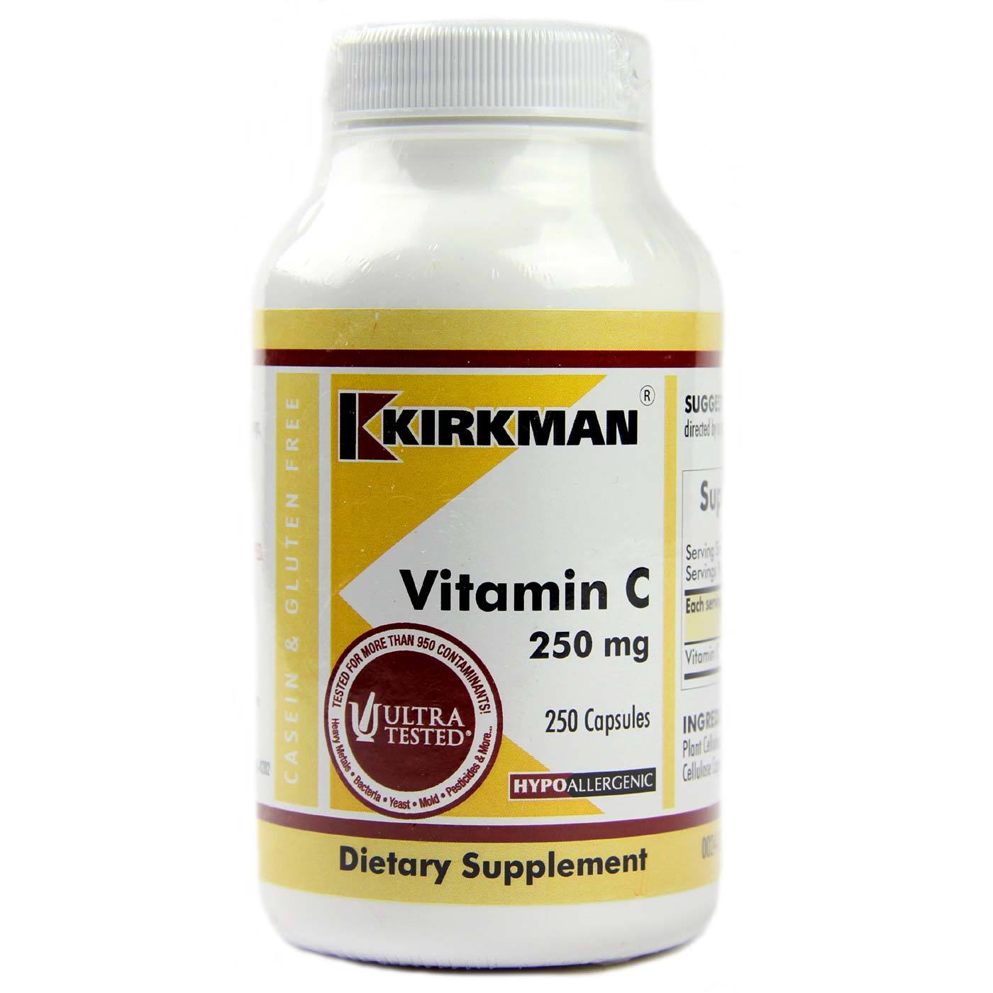 Comprar Kirkman Labs, Vitamina C - 250 mg - 250 Cápsulas Vegetarianas