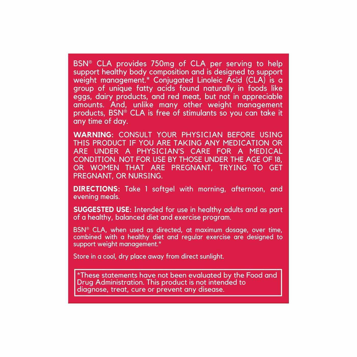 Comprar BSN DNA Series CLA - 750 mg - 180 Cápsulas em Gel - Imagem 3