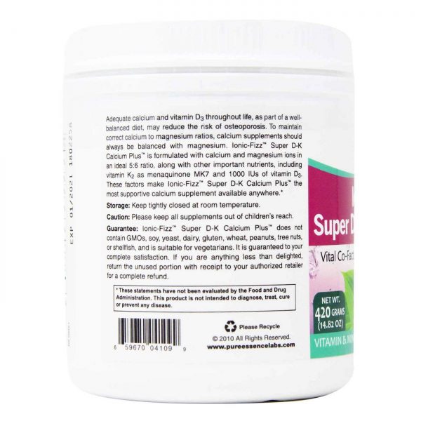 Comprar Pure Essence Labs Ionic-Fizz Super D-K Cálcio mais, Baga mista - 420 g - Imagem 4