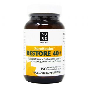 Comprar Pure Essence Labs, Purebiotics™- Restauração Probiótica 40 anos ou mais - 60 Cápsulas Vegetarianas