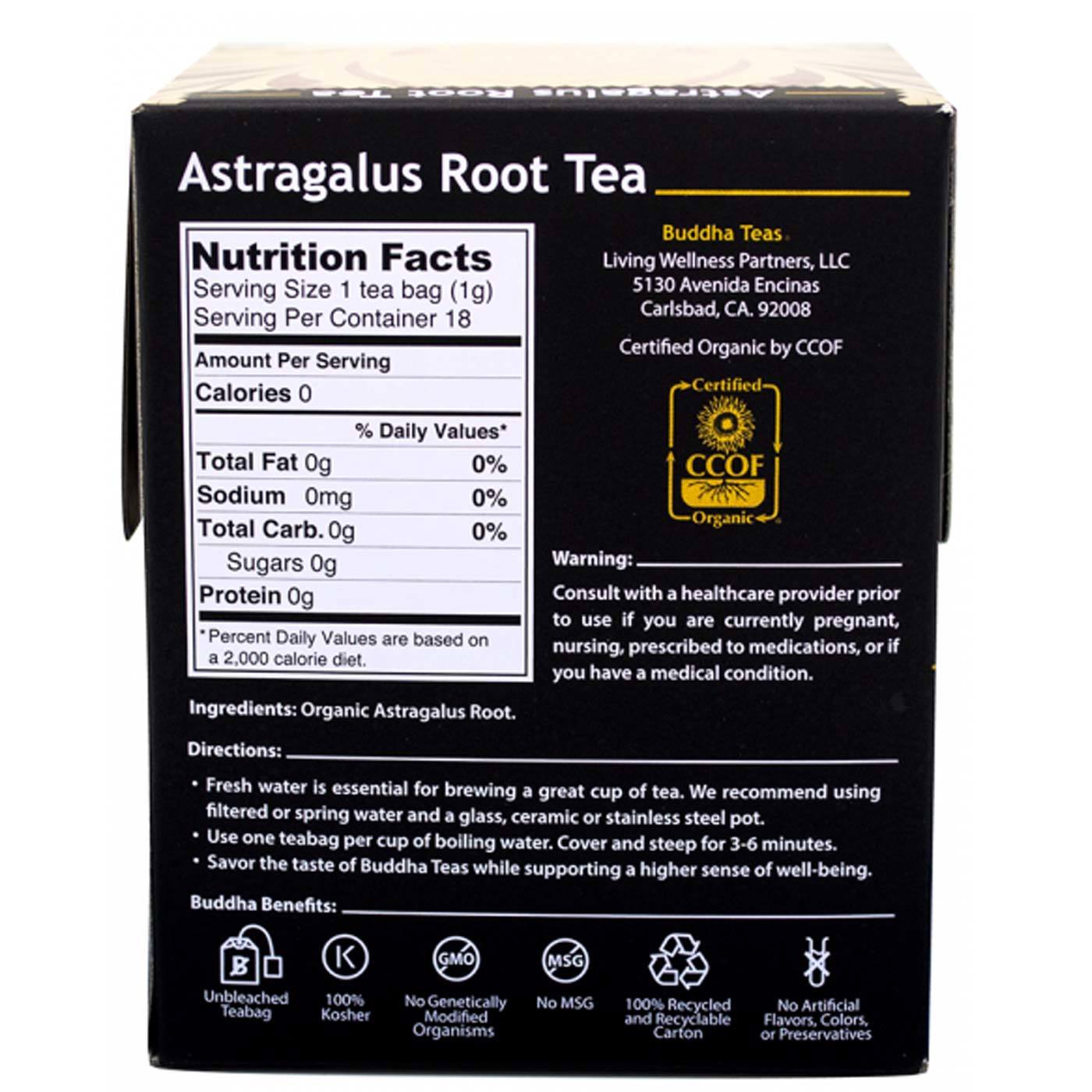 Comprar Buddha Teas, Chá de Raiz de Astragalus - 18 Saquinhos de Chá - Imagem 2