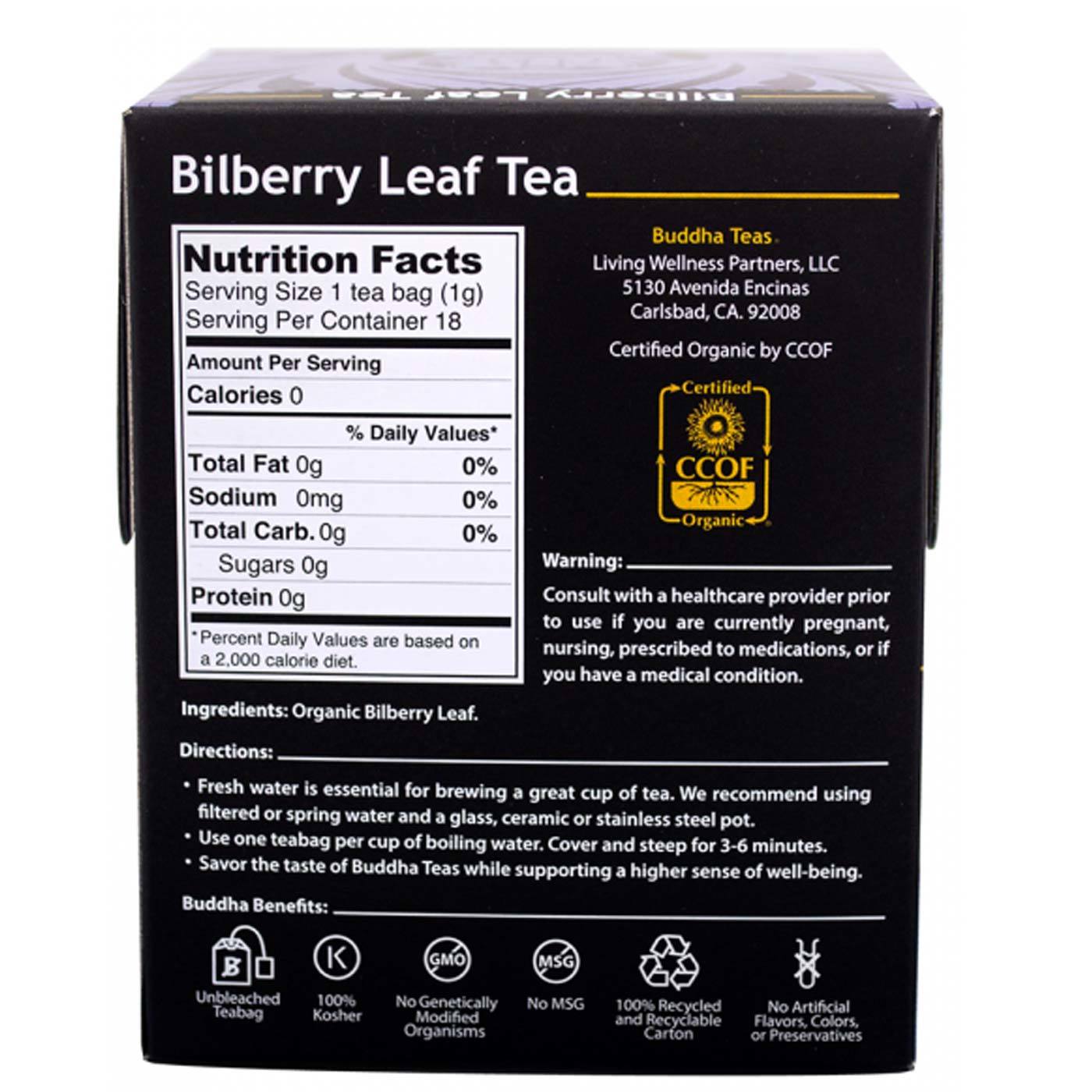 Comprar Buddha Teas, Chá de Folha de Boldo - 18 sacos de Chá - Imagem 2
