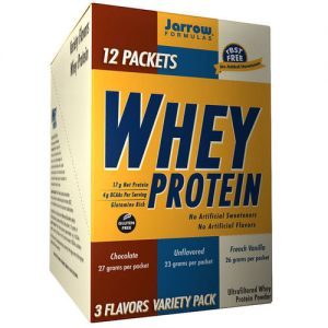 Comprar Jarrow Formulas 100% Natural Whey Proteína Variety Pack, Variedade - 12 Packets