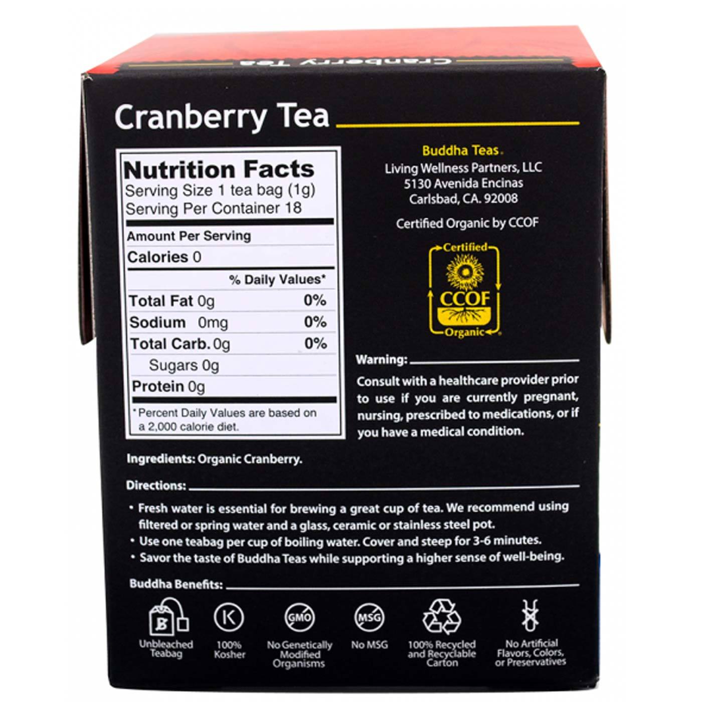 Comprar Buddha Teas, Chá de Oxicoco - 18 saquinhos - Imagem 2