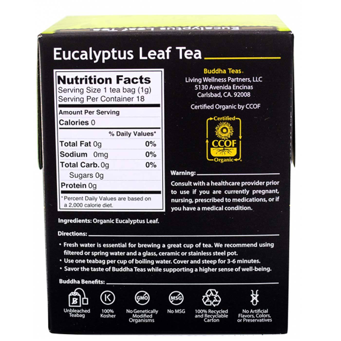 Comprar Buddha Teas, Chá de Folhas de Eucalipto - 18 Saquinhos de chá - Imagem 2