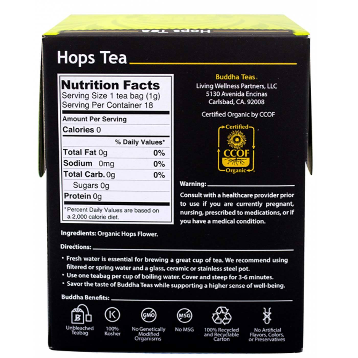 Comprar Buddha Teas, Chá de Lúpulo - 18 saquinhos - Imagem 2