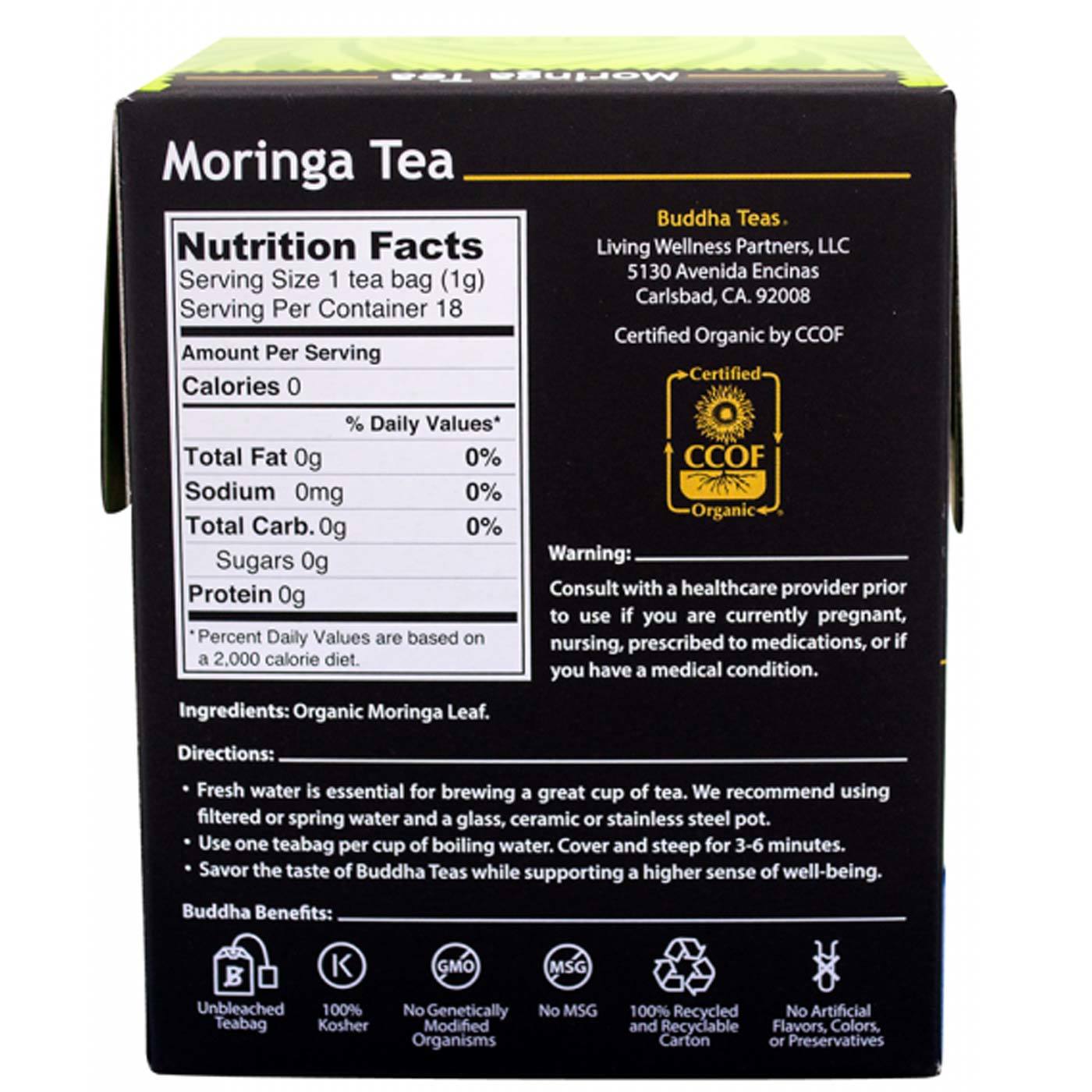 Comprar Buddha Teas, Chá de Moringa - 18 saquinhos - Imagem 2