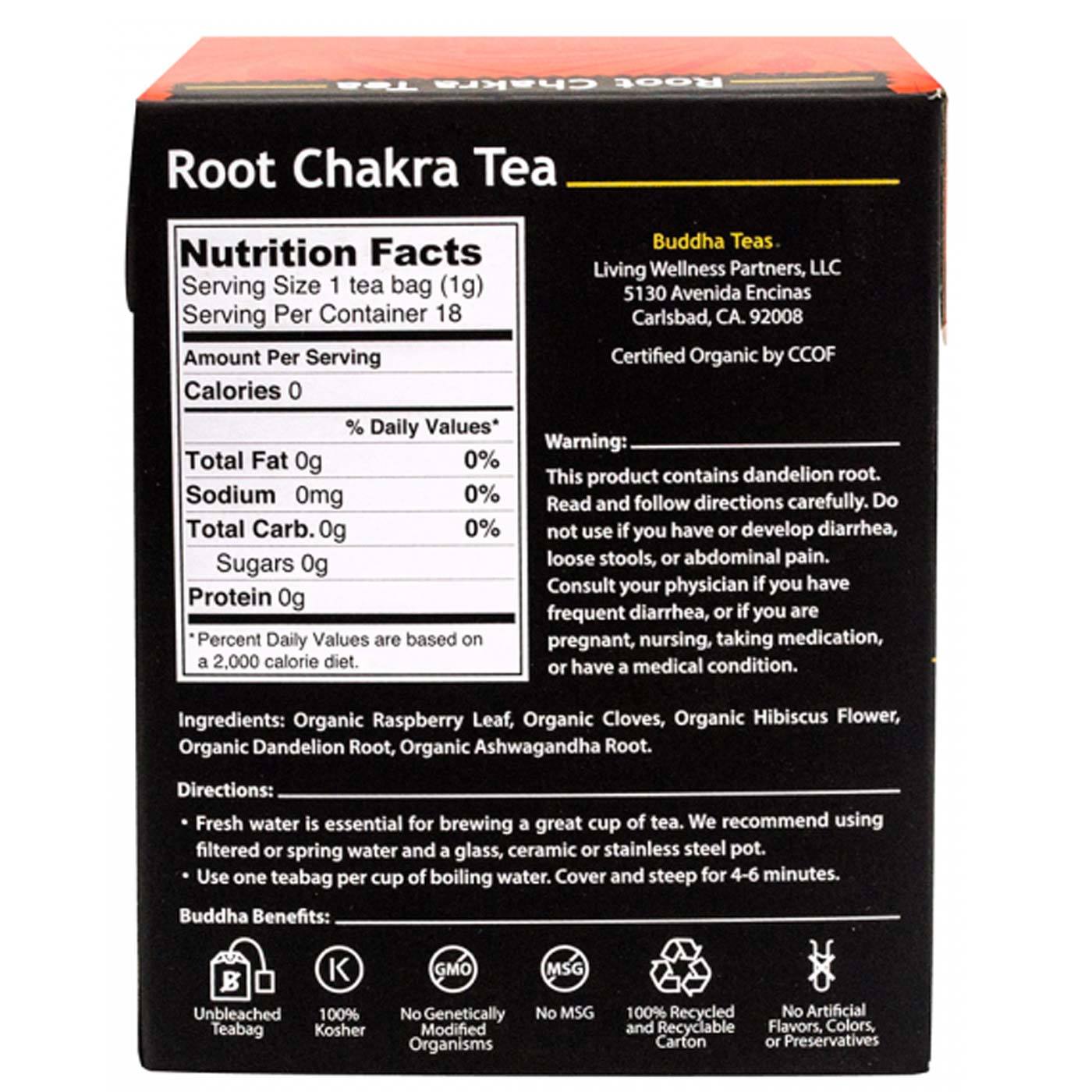 Comprar Buddha Teas, Chá de Chakra para Meditação - Raíz - Muladhara - 18 Saquinhos de Chá - Imagem 2