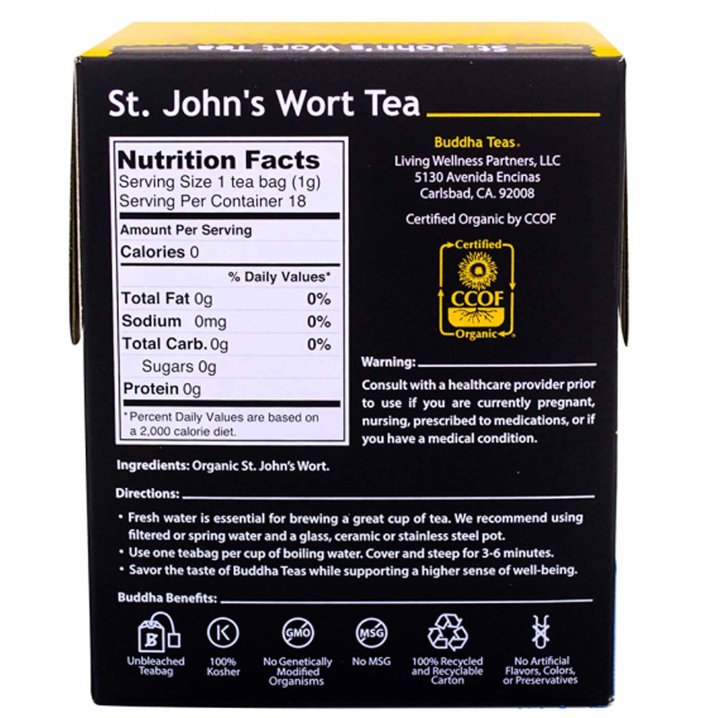 Comprar Buddha Teas, Chá de Erva de São João - 18 saquinhos - Imagem 2