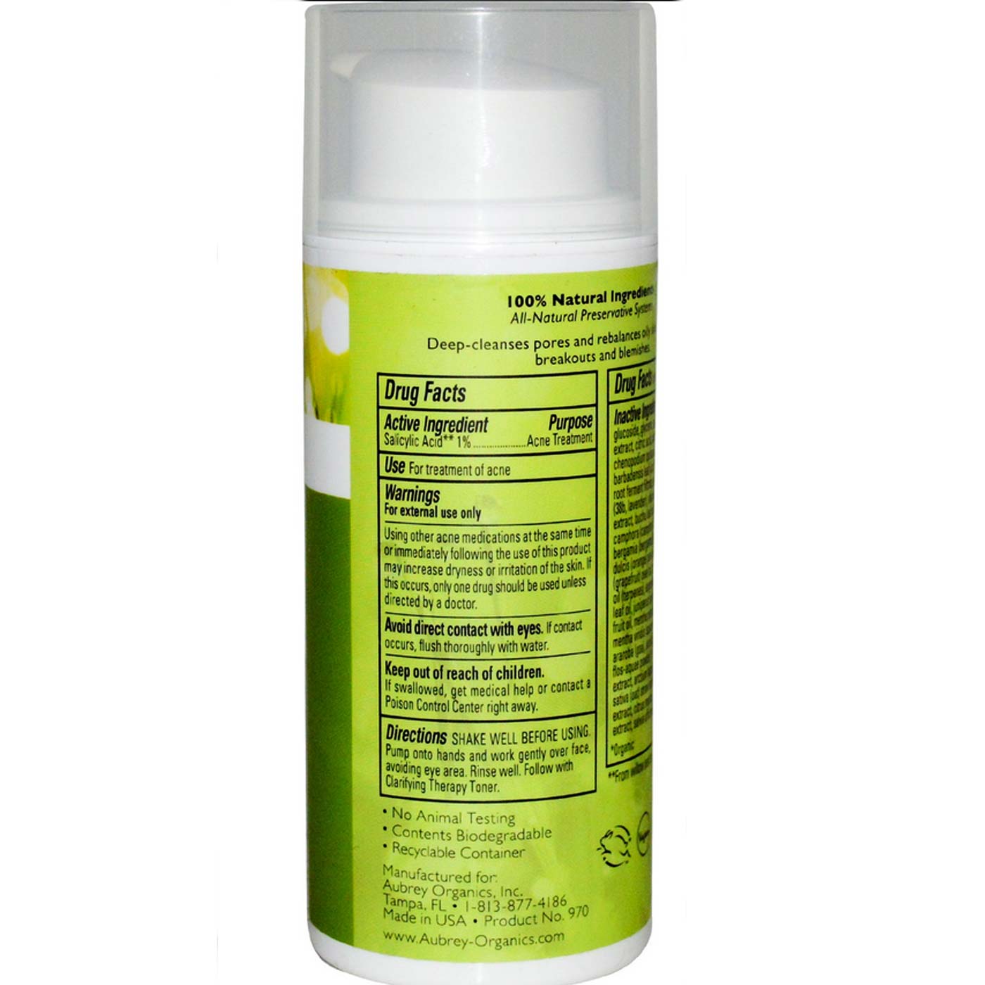 Comprar Aubrey Orgânicos Clarifying Therapy Cleanser - 3.4 oz - Imagem 2
