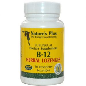Comprar Nature's Plus, B-12 1,000 mcg, Framboesa - 30 Pastilhas