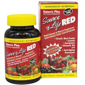 Comprar Nature's Plus, Source of Life® Red Multi-Vitamina & Mineral, Vegetariano - 90 Tabletes