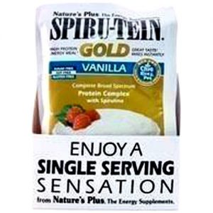 Comprar Nature's Plus, Proteína Spiru-Tein® Gold, Baunilha - 8 Pacotes