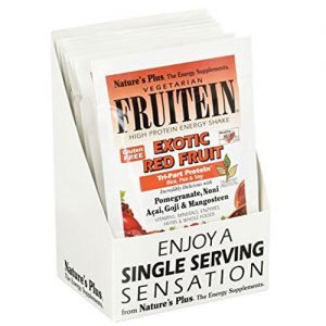 Comprar Nature's Plus Fruitein Shake Mix, Fruta vermelha exótica - 8 Packets
