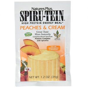 Comprar Nature's Plus Spiru-Tein, Pêssegos e creme - 8 Pacotes