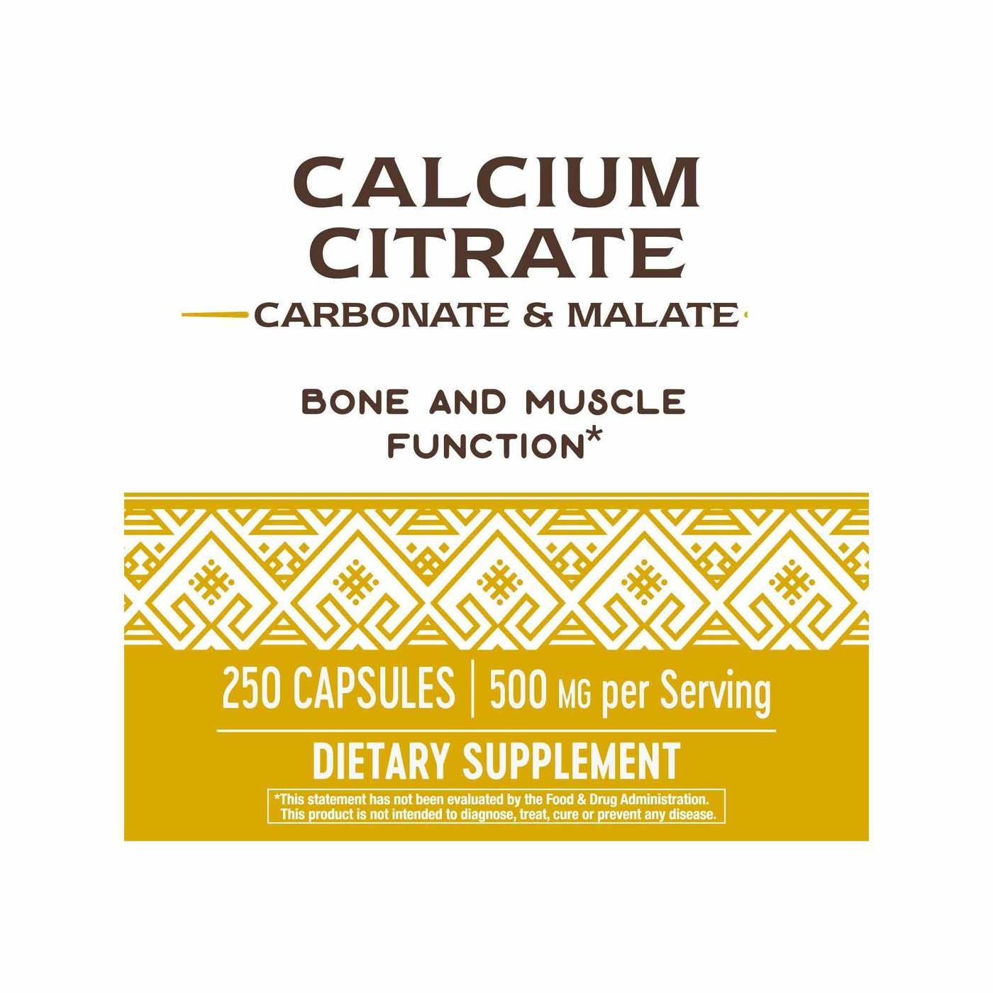 Comprar Nature's Way Cálcio Citrate - 500 mg - 250 Cápsulas - Imagem 3