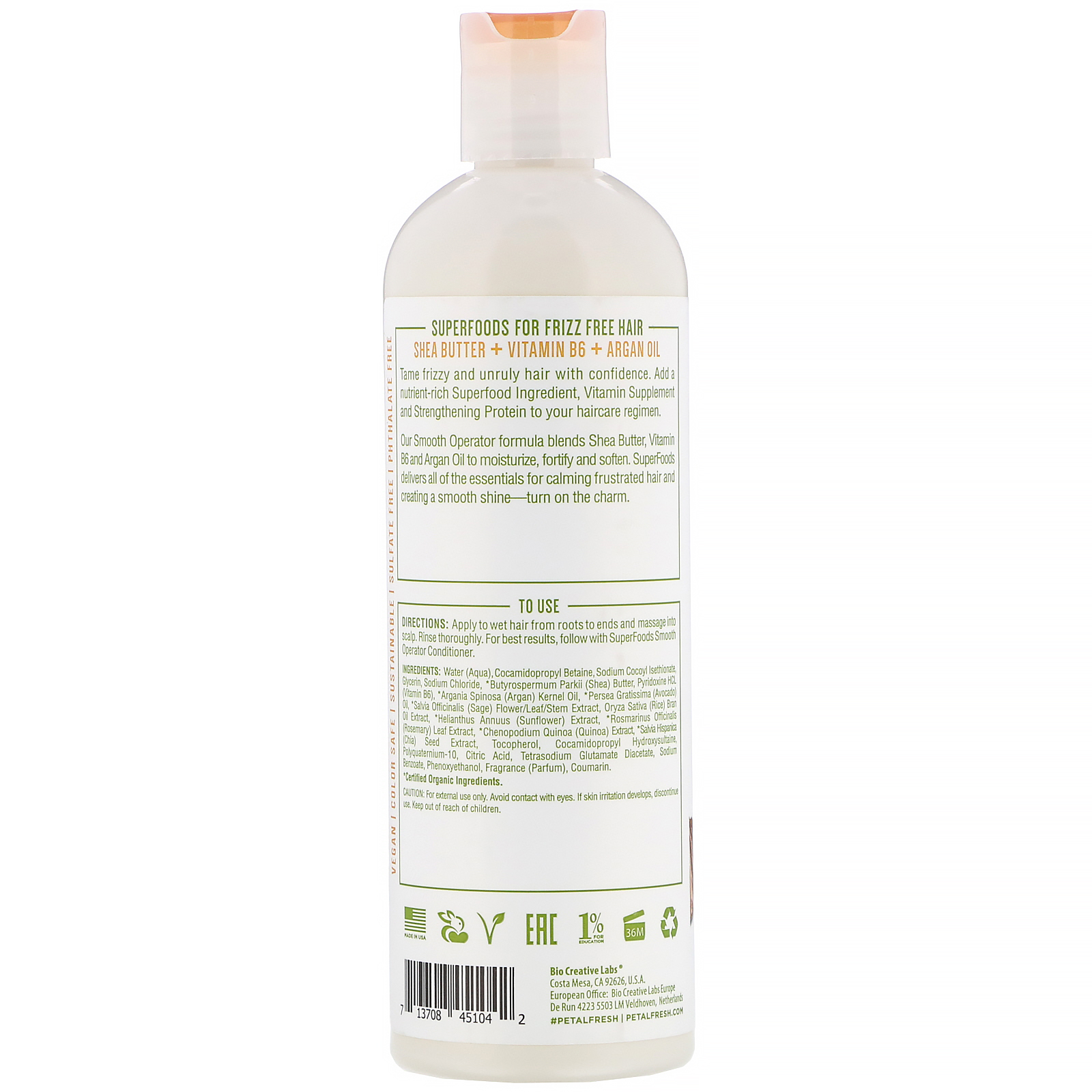 Comprar Petal Fresh, Pure, SuperFoods, Smooth Operator Shampoo, Shea Butter, Vitamin B6 & Argan Oil, 12 fl oz (355 ml) - Imagem 2