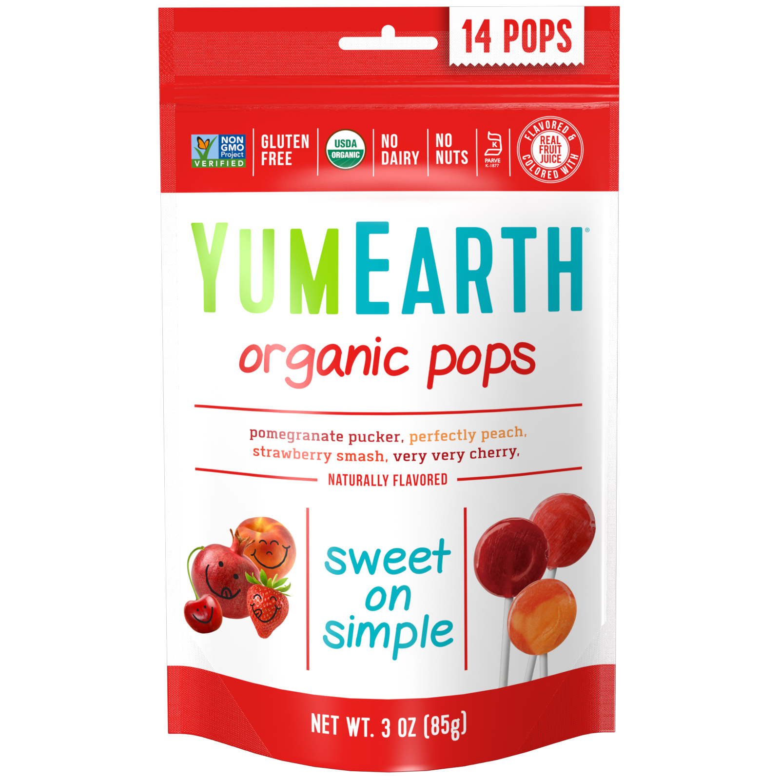 Comprar YumEarth, Pirulitos Orgânicos, Sabores Variados, 14 Pirulitos, 85 g (3 oz)