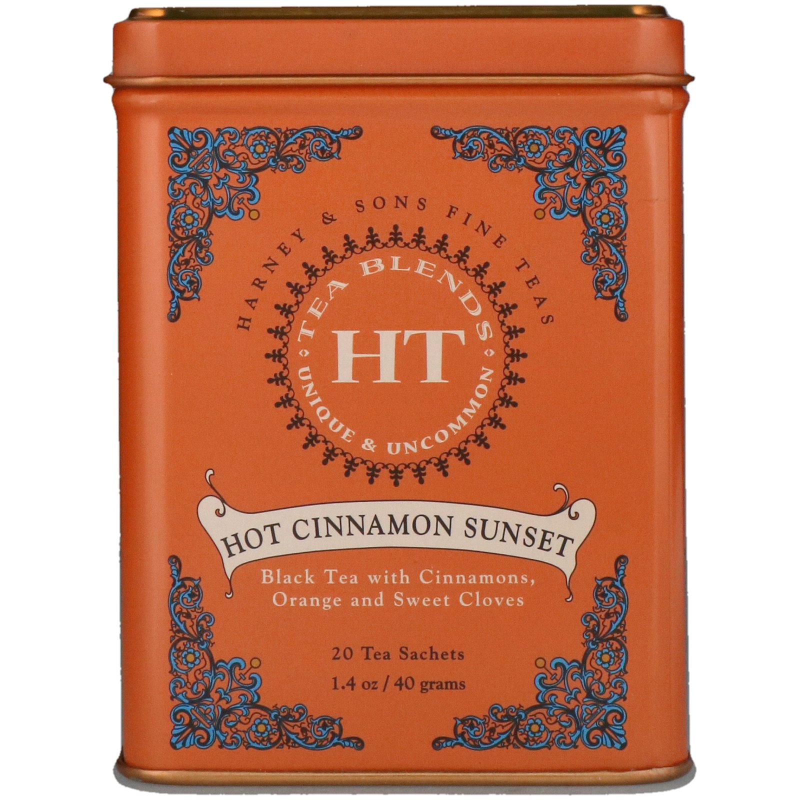 Comprar Harney & Sons, Mistura para Chá HT, Pôr do sol quente com canela, 20 sachês de chá, 40 g (1,4 oz)