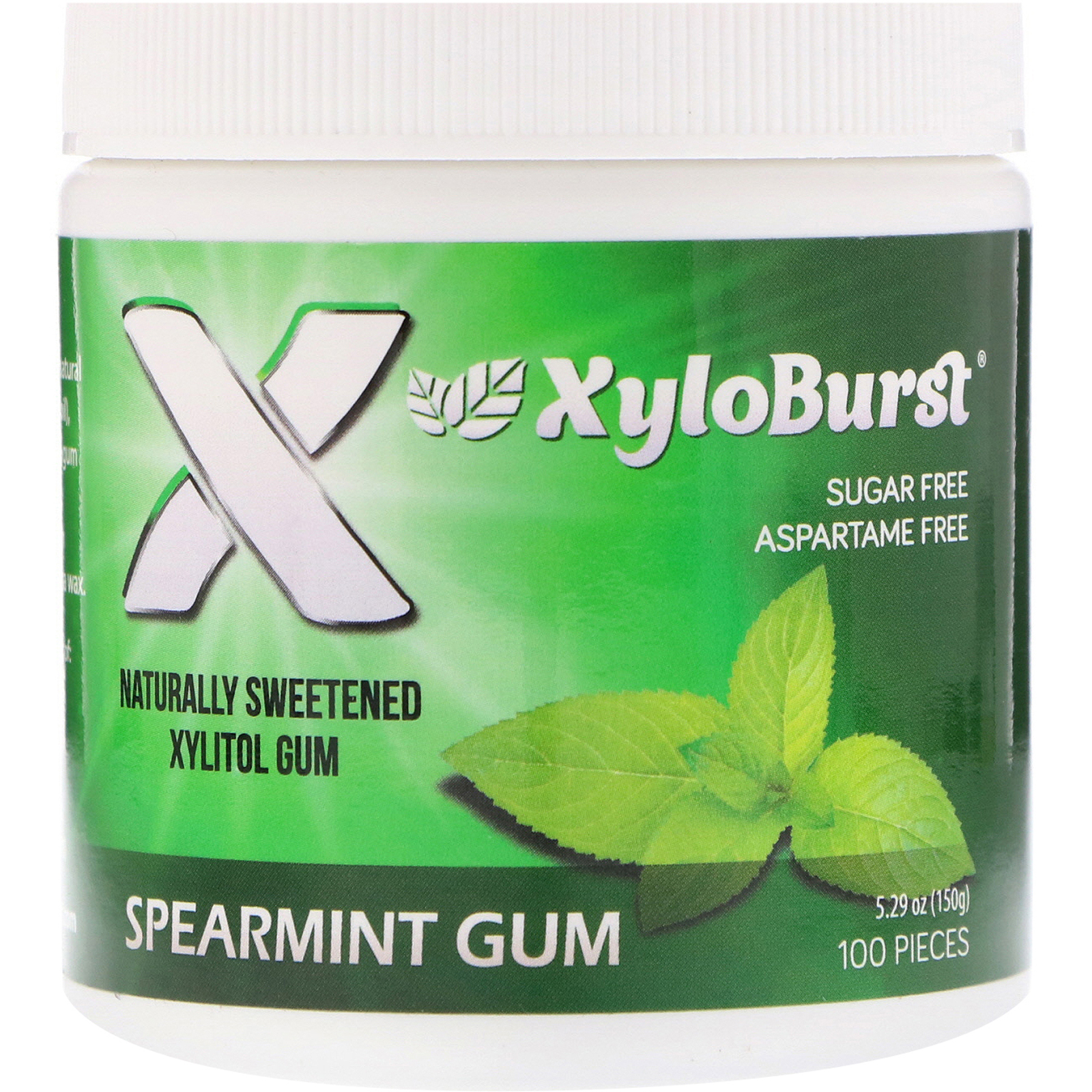 Comprar Xyloburst, Goma Comestível Xilitol, Hortelã, 5,29 oz (150 g), 100 peças