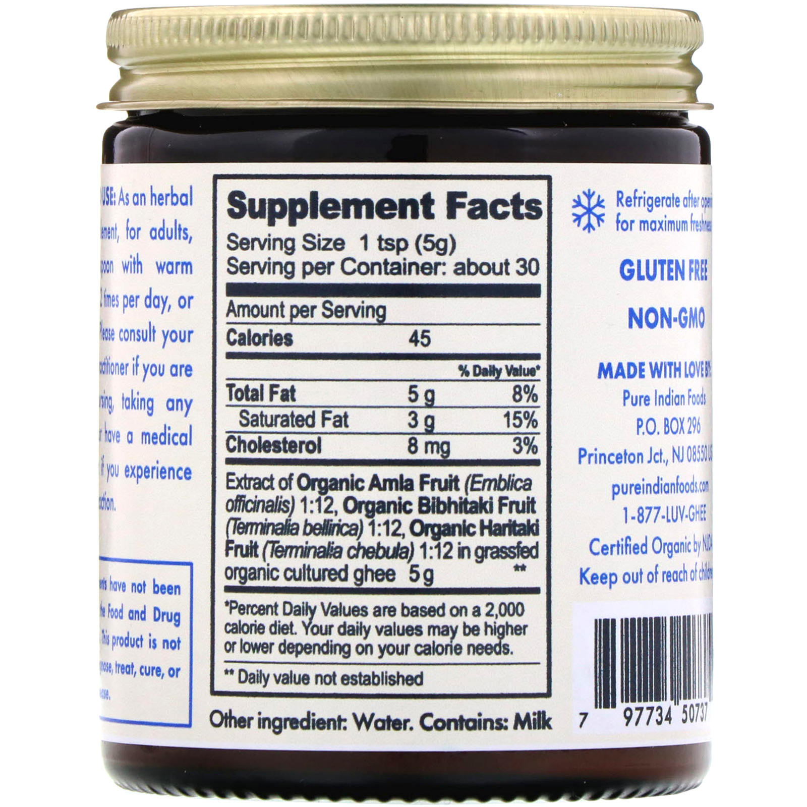 Comprar Pure Indian Foods, Ghee de Triphala Orgânica, 150 g (5,3 oz) - Imagem 2