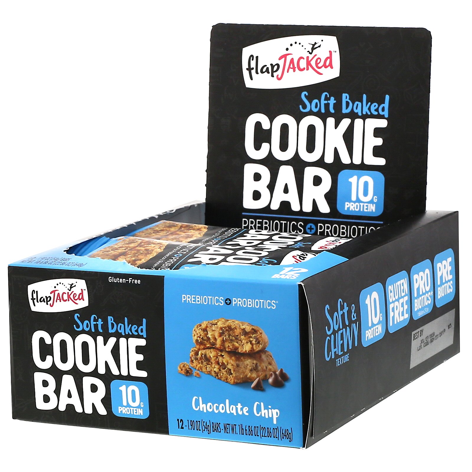 Comprar FlapJacked, Biscoitos Levemente Assados, chips de chocolate, 12 Barras, 1,90 oz (54 g) Cada