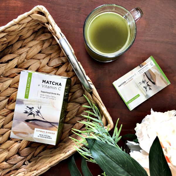 Comprar Matcha Road, Matcha + Vitamina C, Mistura de Superalimentos para Bebidas, Cítricos com Gengibre, 10 Envelopes, 5 g (0,18 oz) Cada - Imagem 4