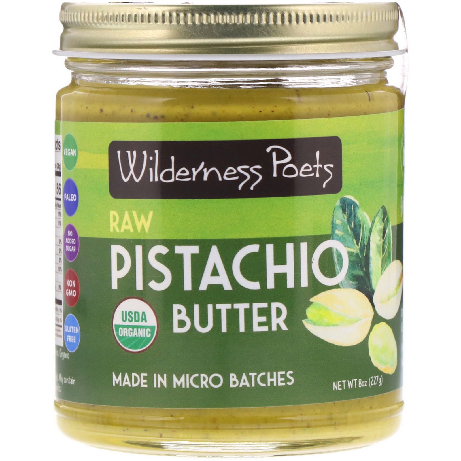 Comprar Wilderness Poets, Manteiga de Pistache Orgânica Crua, 227 g (8 oz)