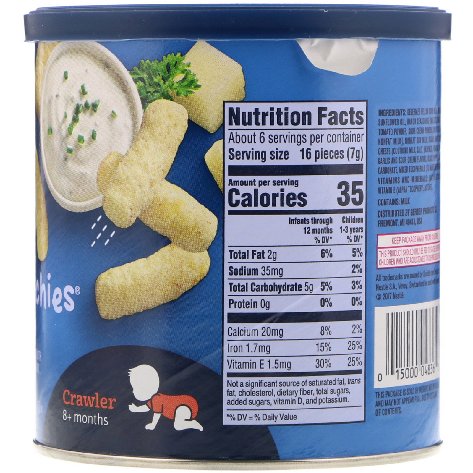 Comprar Gerber, Lil 'Crunchies, Ranch, Bebês, 42 g (1,48 oz) - Imagem 2