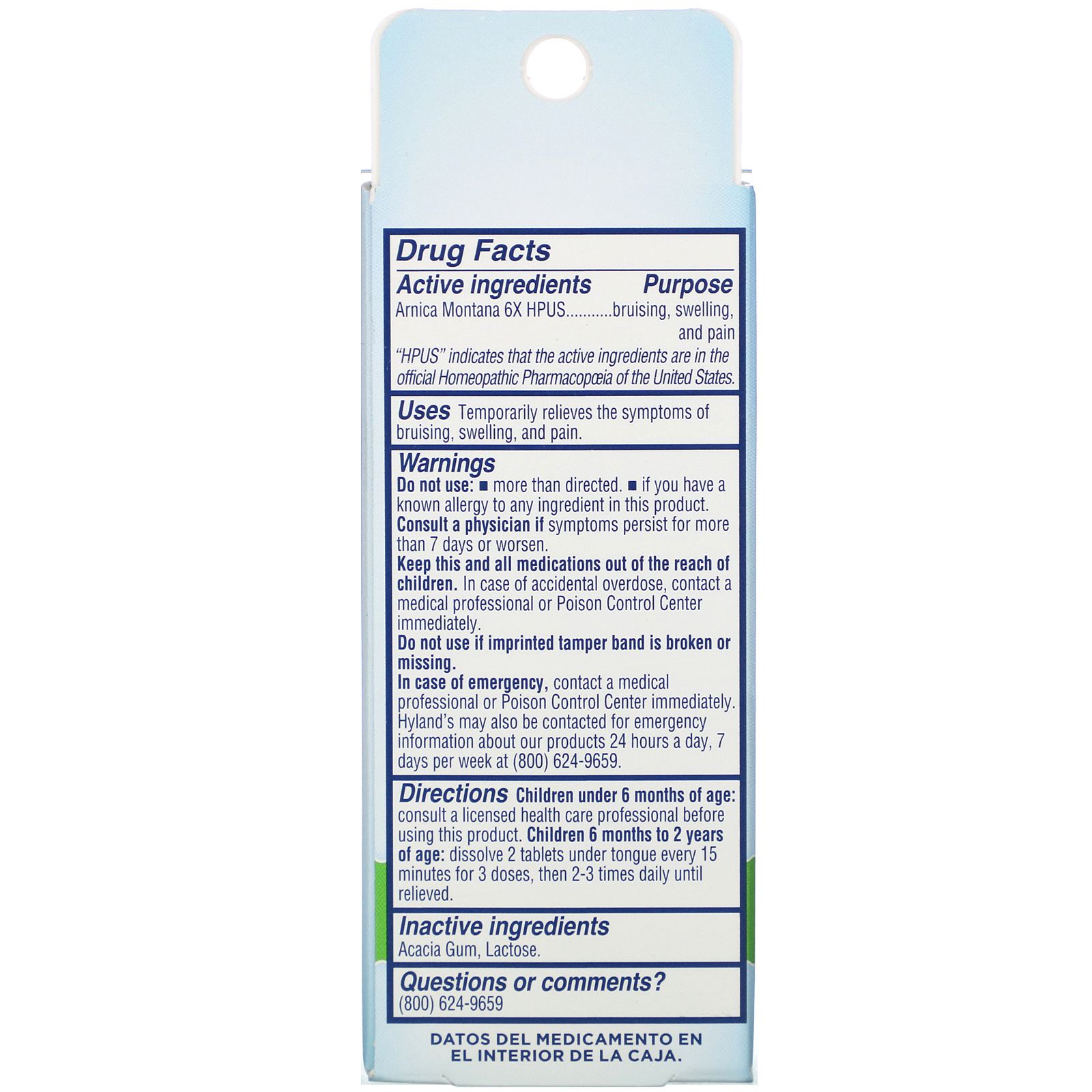 Comprar Hyland's, Baby, Bumps + Bruises with Arnica, 125 Quick-Dissolving Tablets - Imagem 3