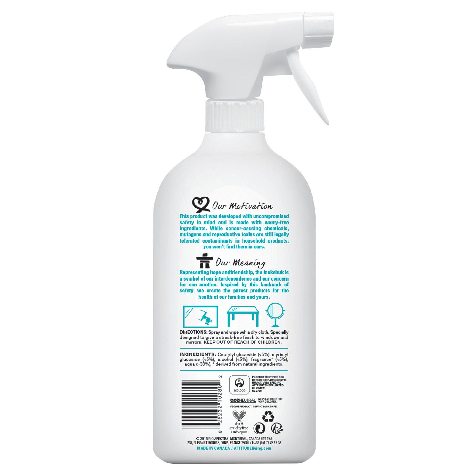 Comprar ATTITUDE, Vidros e Espelhos, Cítrico, frasco de 27,1 oz (800 ml) - Imagem 2