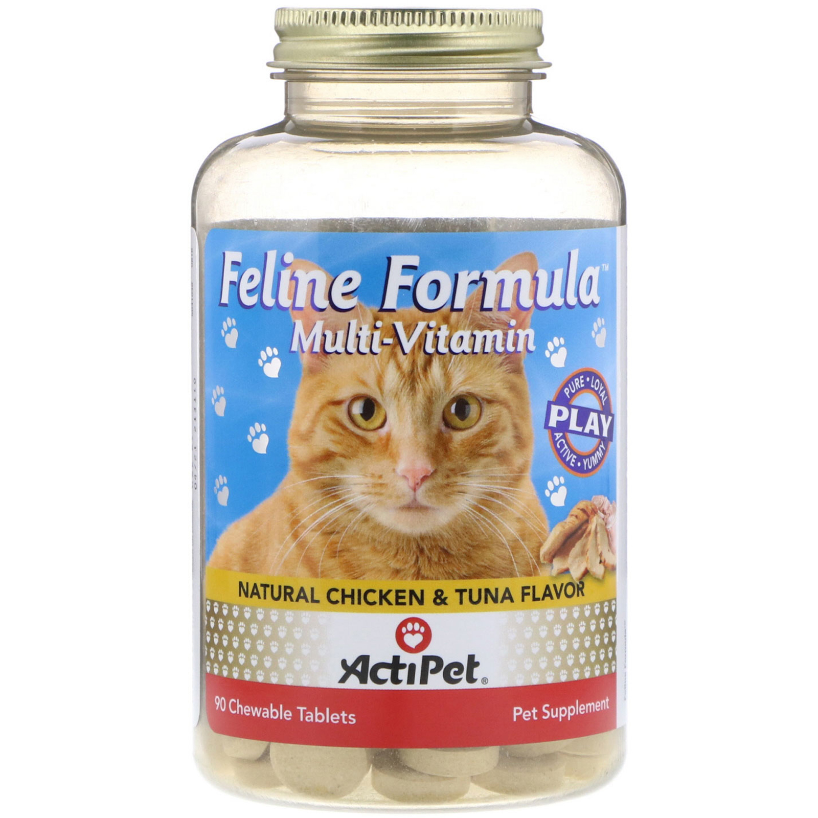 Comprar Actipet, Feline Formula, For Cats, Natural Chicken & Tuna Flavor, 90 Chewable Tablets