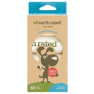 Comprar Earth Rated, Bolsinhas Compostáveis para Cães, Não Perfumado, 60 Bolsas, 4 Rolos de Reposição